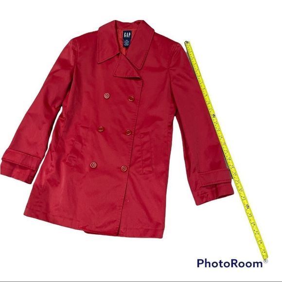 Gap Red Pea coat , good for spring or fall size XS - Picture 6 of 8